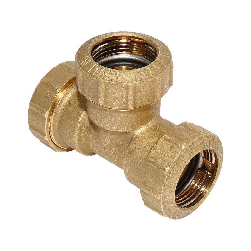 PE-Rohr T-Stück Ø 20 mm 1/2- Verbinder Verschraubung Messing MS 58 DVGW