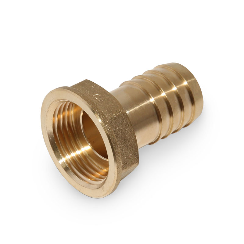 Schlauchstutzen Schlauchübergang 1- IG Schlauchtülle messing massiv mit 6-kant 25,5mm x 1-