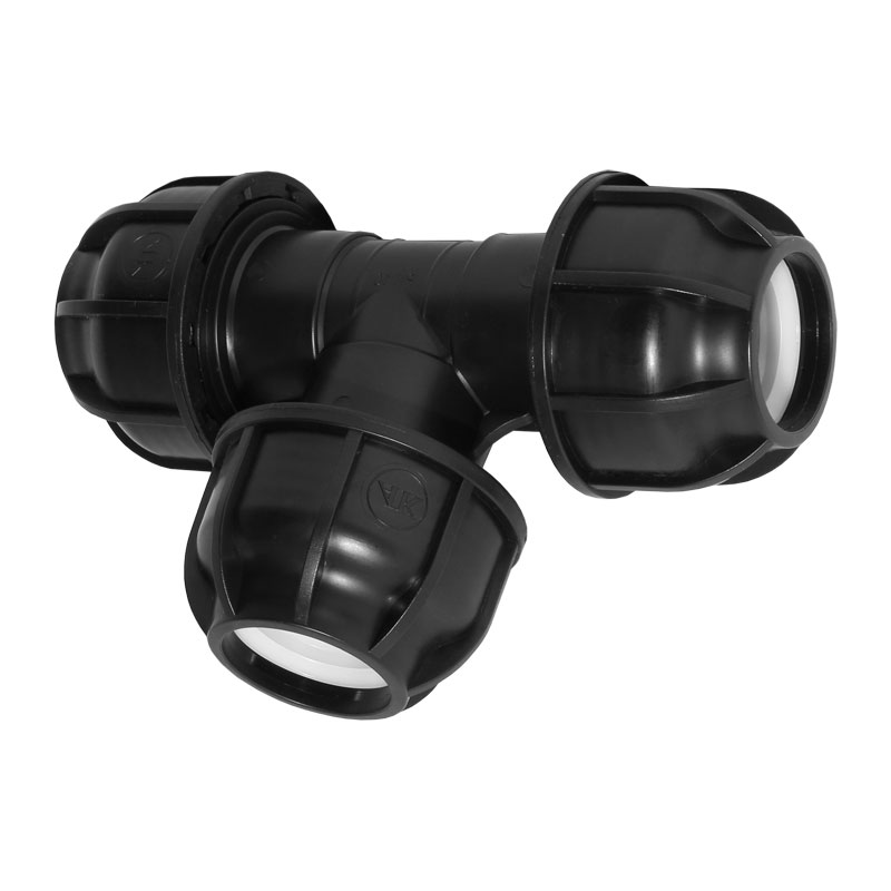 PE-Rohr T-St�ck 90� � 40 mm  1 1/4- Verbinder Verschraubung PP Polypropylen