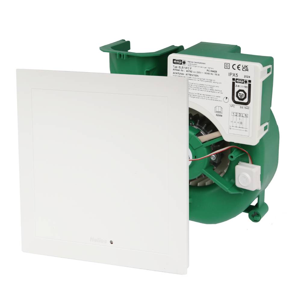 Helios ELS NFC Ventilatoreinsatz 40761 V=7,5-100m³/h, mit Timer und Intervallfunktion