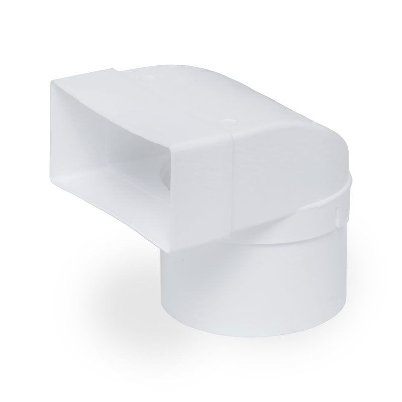 Helios Umlenkst�ck FL�B 100, D 100mm 90� auf flach 100x50mm, Kunststoff, wei� 60703