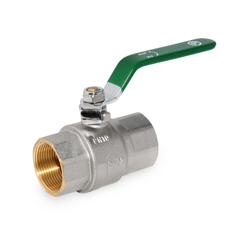 Trinkwasserkugelhahn DVGW DN32 1 1/4'' (IG/IG) Kugelhahn Trinkwasser Hebelgriff gr�n