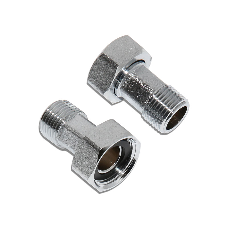 Wasserz�hlerverschraubung verchromt  Satz (2 St�ck) Verschraubung f�r Wasserz�hler Wasseruhr QN 1,5