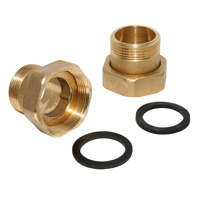 Verschraubung DN25 Verschraubungssatz Anschlussverschraubung G 1 1/2- x 1 1/4- AG messing flachd.