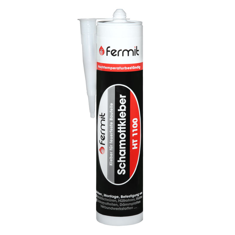 Fermit Schamottkleber HT 1100 Kleber für Schamotte und feuerfeste Bauteile 310ml Kartusche