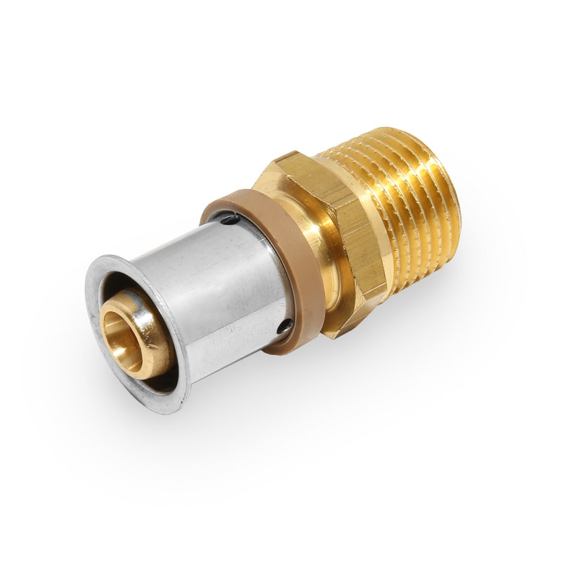 KAN-therm Übergangsstück Messing AG 16 x 1/2-AG K-080000 für Heizung und Sanitär DVGW KAN-press