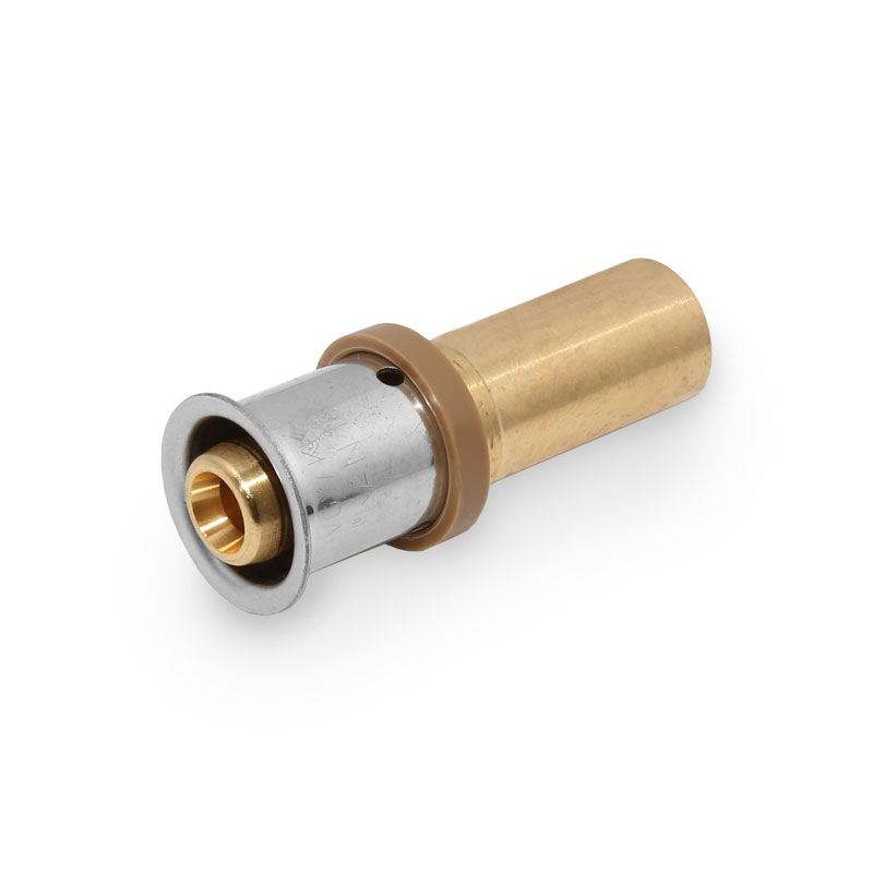 KAN-therm �bergangsst�ck auf Kupfer mit Einsteckende 16x15 Messing K-080381