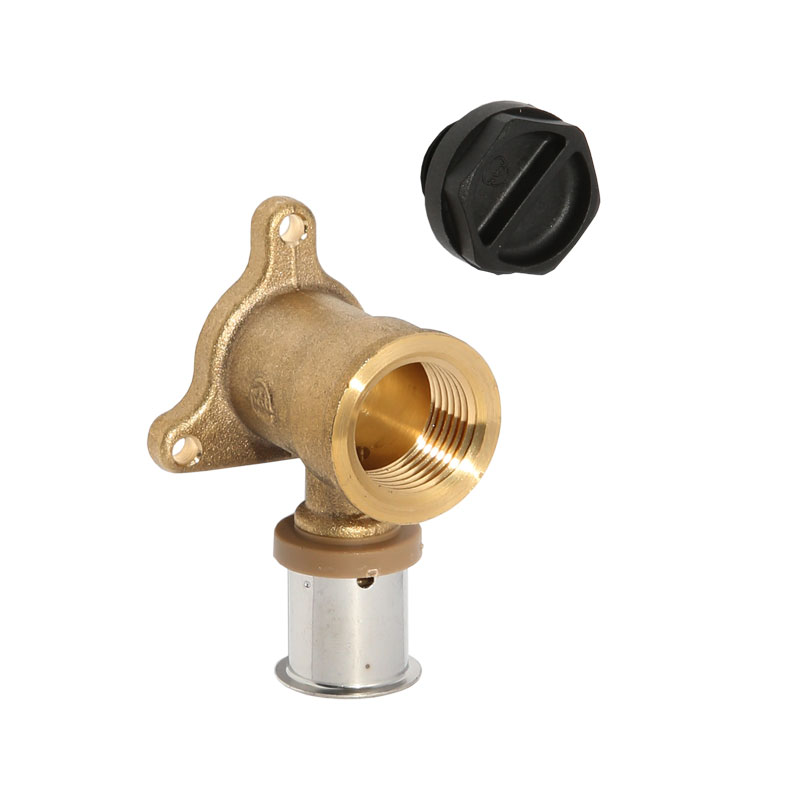 KAN-therm Wandscheibe Messing 16 x �� IG mit 3 Befestigungslaschen K-085006