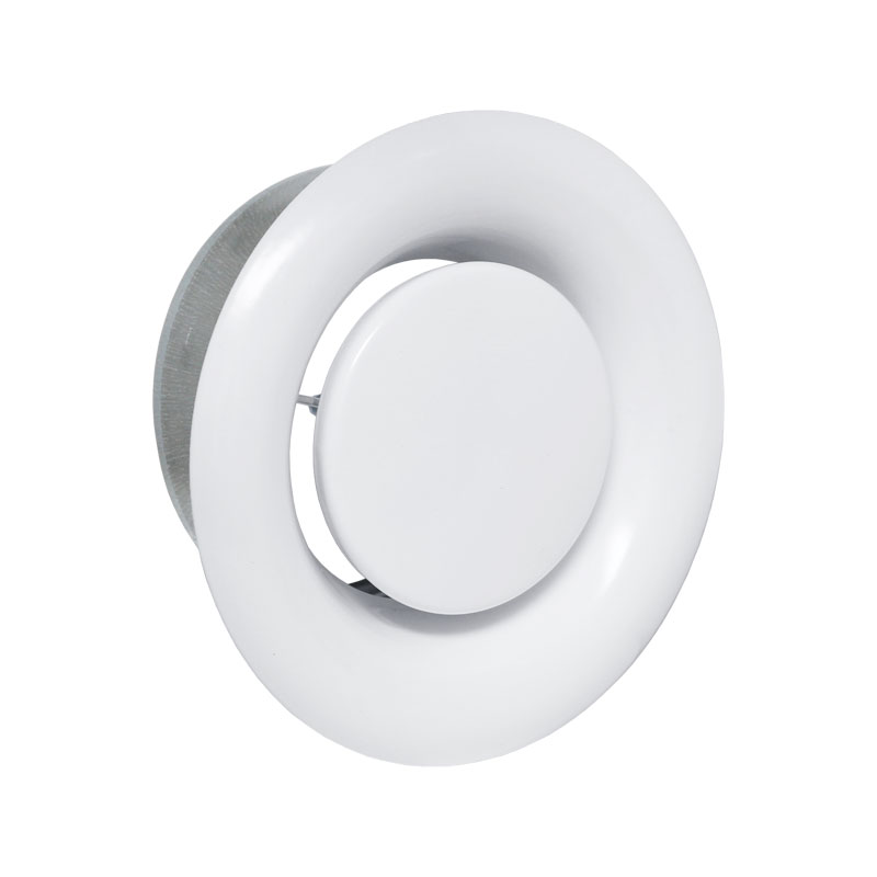 Abluftventil aus Stahlblech mit Stutzen 100 mm wei�  DVS100