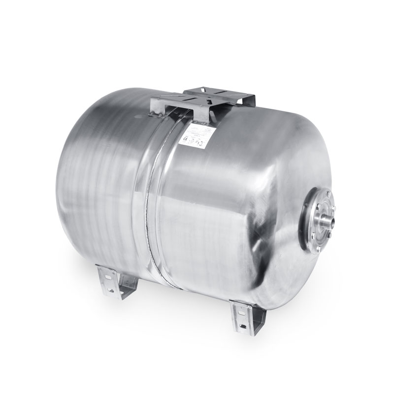 Edelstahl Ausdehnungsgefäß 100l INOX für Hauswasserwerk horiz. für Jetpumpe Membranausdehnungsgefäß