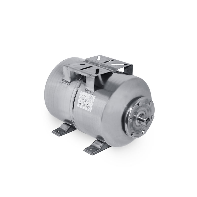 Edelstahl Ausdehnungsgef�� INOX 24l f�r Hauswasserwerk horiz. f�r Jetpumpe Membranausdehnungsgef��