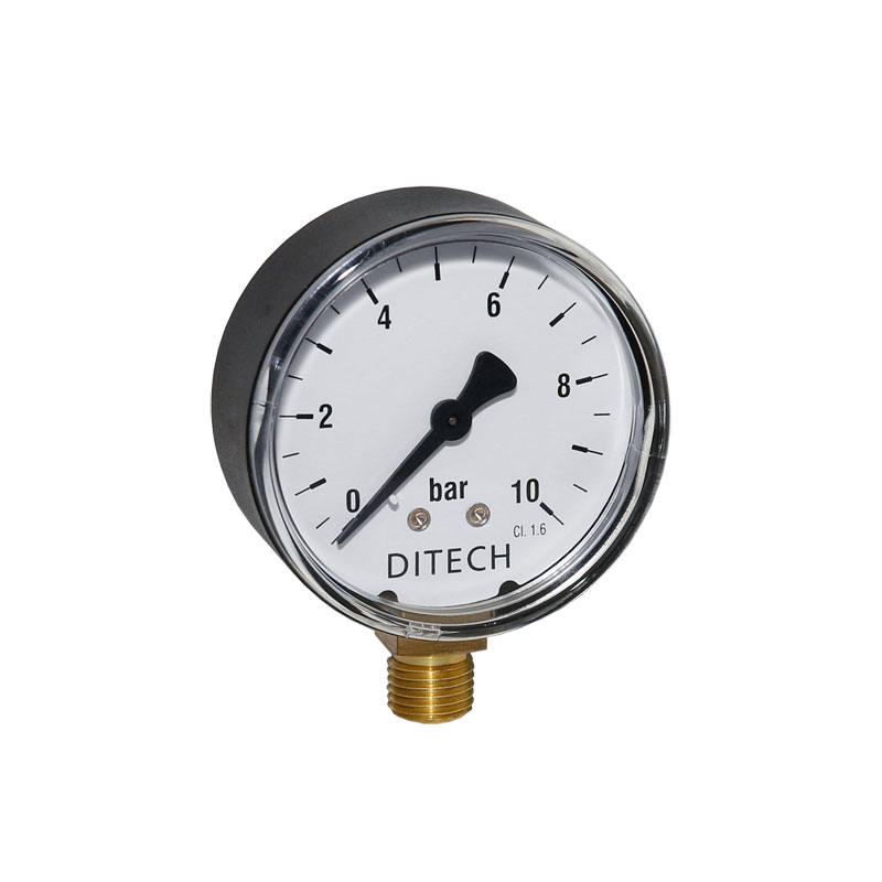 Manometer Anschluss unten radial 0-10 bar 63mm 1/4-