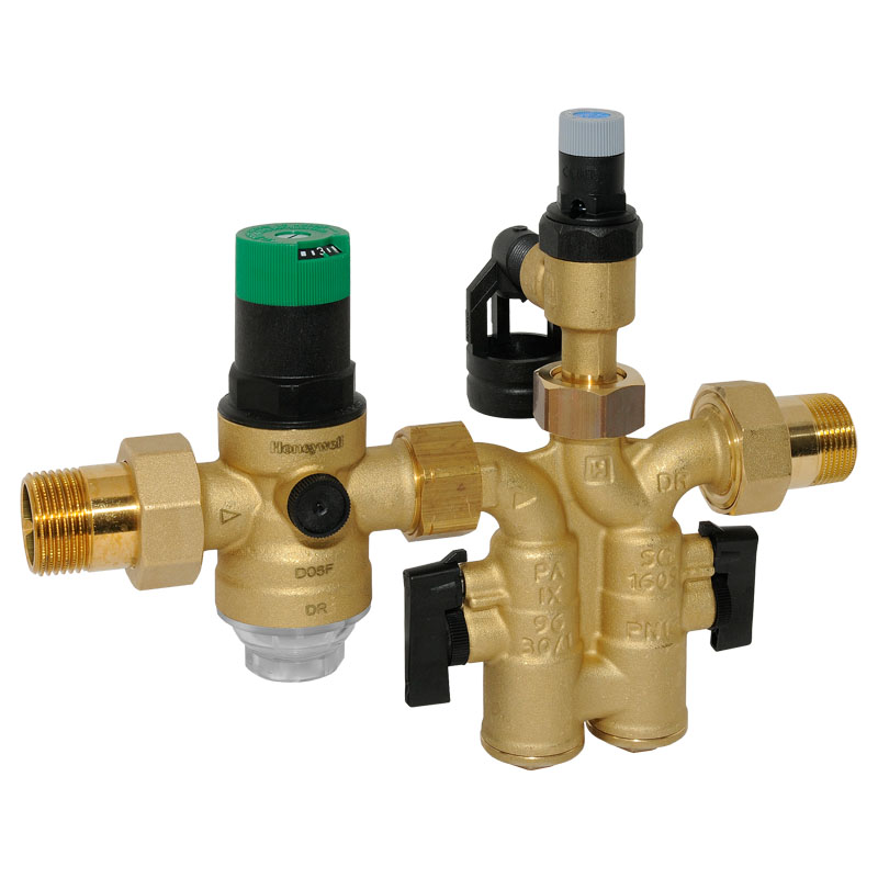 Honeywell Sicherheitsgruppe mit Druckminderer SG 160SD  10 bar 3/4- AC f�r Speicher bis 1000 Liter