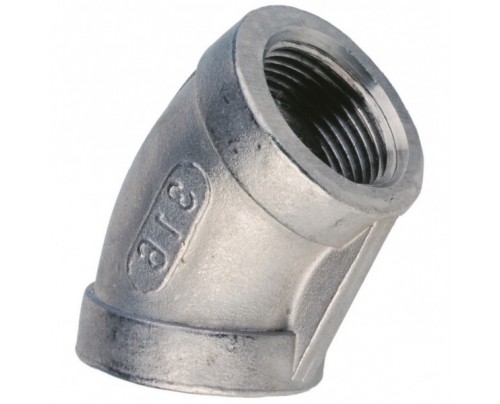 Hage Winkel Edelstahl 45° Rp 3/4- x Rp 3/4- (IG/IG) Artnr. 21080005