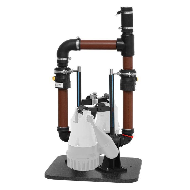 Jung Einbauset Easyfix Duo 32 D für Doppelanlage Tauchpumpen und Drainagepumpen JP50307