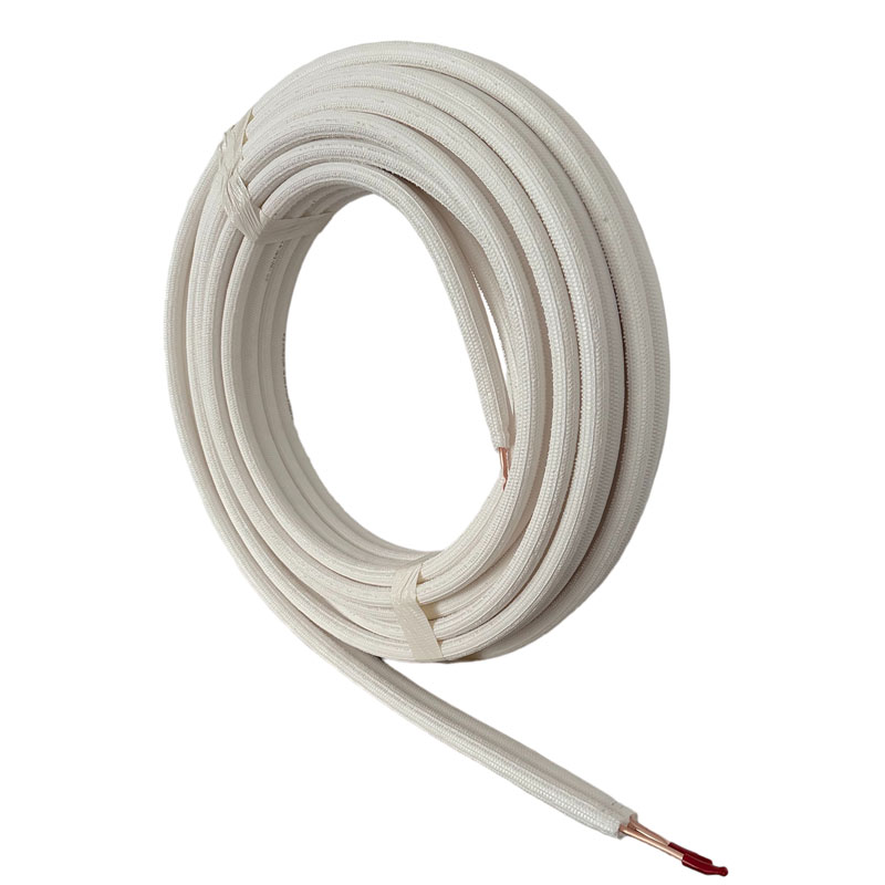 Klimaleitung Kupferrohr DUO, Kältemittelleitung Rohr Klima 1/4-+3/8- 9 mm isoliert, 20 m-Ring