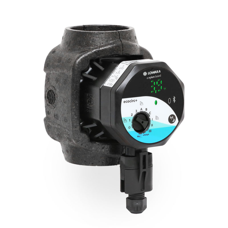 Lowara Ecocirc PREMIUM S+ 25-4/130 60B0L1033 mit Display und Bluetooth Hocheffizienzpumpe