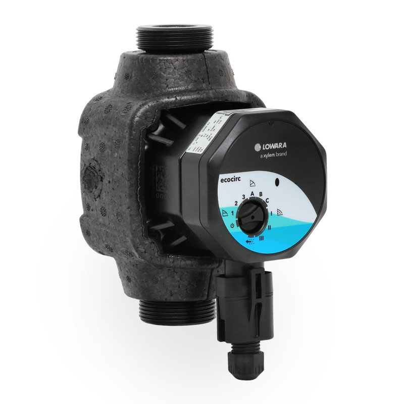 Lowara Ecocirc Basic M 25-6/180 60B0L1017 Hocheffizienzpumpe Heizungspumpe mit D�mmschale