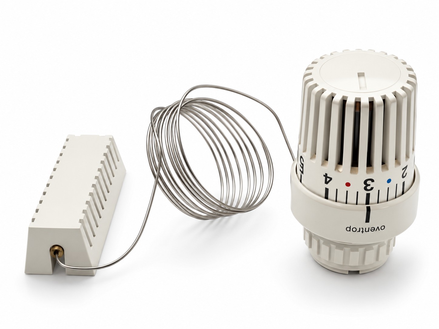 Oventrop Uni LD Klemmanschluss Thermostat 7-28 Grad mit Nullstellung Fernfühler 2m weiß 1011685
