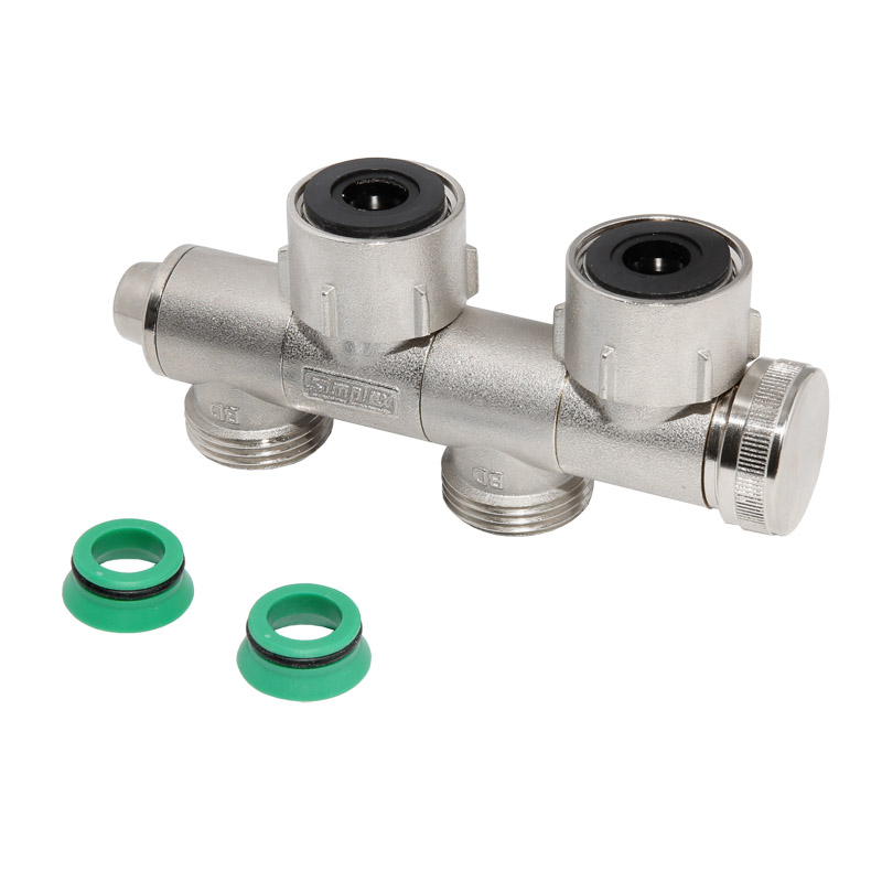 Simplex VARICON U2 Hahnblock Eck/Durchgang verdrehbar entleerbar mit Eurokonus 3/4� AG F10027