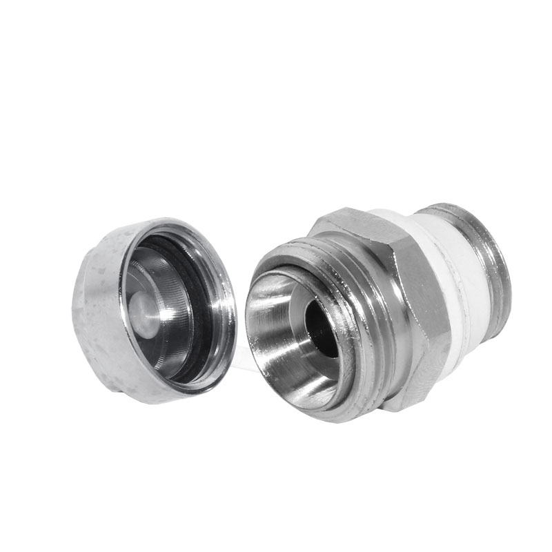 Simplex Füll- und Entleerstopfen 1/2 x 3/4 Durchgang, vernickelt F10628