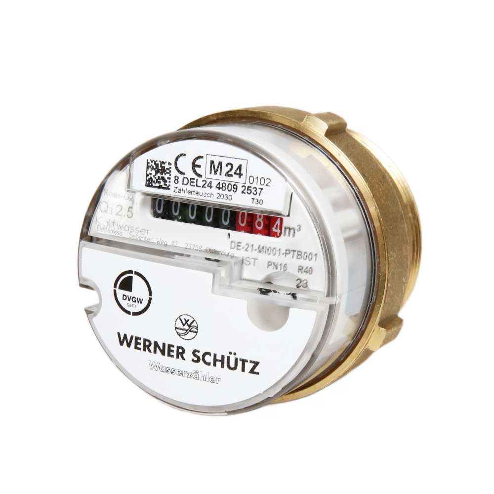 Schütz MESSKAPSEL warm EAS MODULAR, Q3=2,5, BIS 90° , Warmwasserzähler TYP IE 2- KOAX Eichjahr 2025
