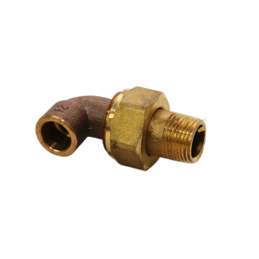 L�tverschraubungswinkel konisch dichtend 12x3/8- AG, Rotguss