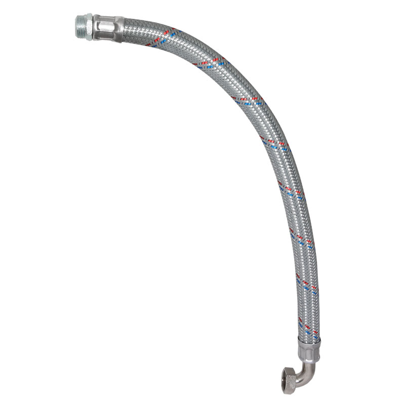 Varem Panzerschlauch 1000 mm Flexschlauch 1- abgewinkelt für Hauswasserwerk 100 cm
