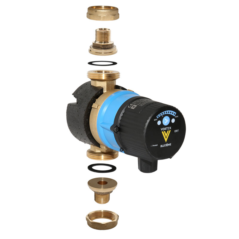 Vortex Blueone BWO 155 ERT Zirkulationspumpe 1/2- mit Thermostat 35 bis 75°C 2,5-9 Watt 433-111-061