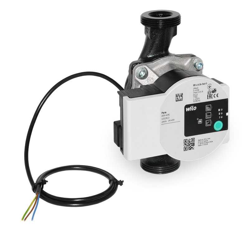 Wilo PARA 25/6 - 43/SC 180mm Heizung Solar Sole Hocheffizienzpumpe ...