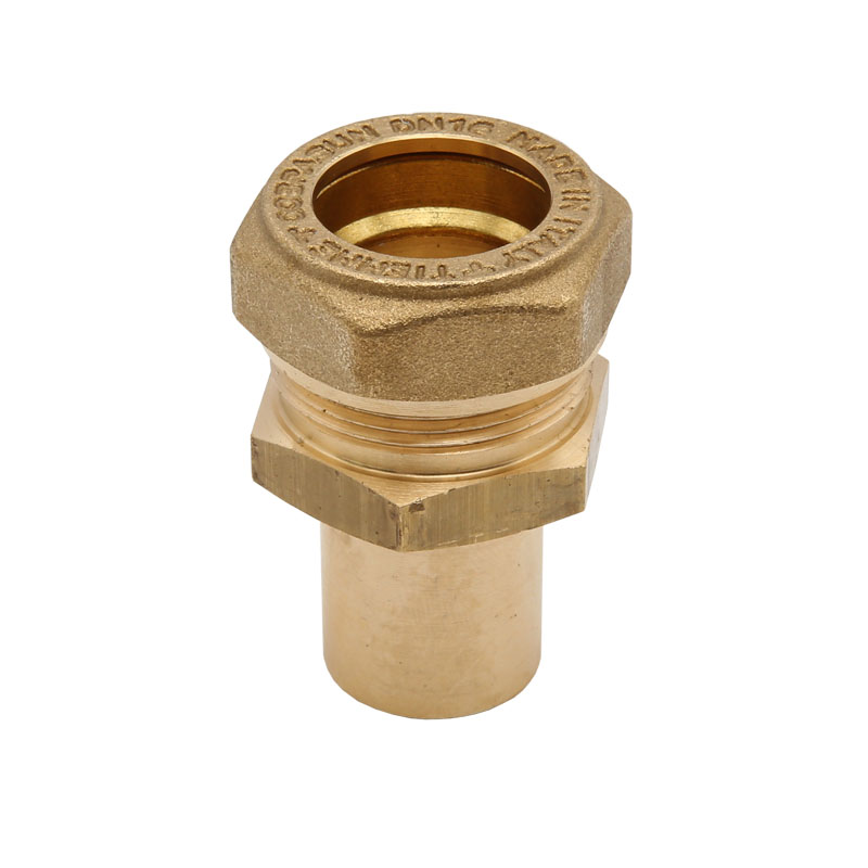 Wip-Metal-Connect Schnellkupplung f�r Edelstahlwellrohr DN16 mit Rohrstutzen 22mm RSM22-4005