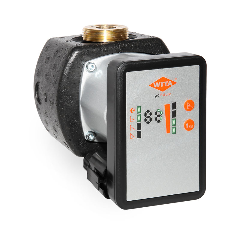 WITA Hocheffizienzpumpe Heizungspumpe Solarpumpe go.future 2 25/40 MS (Messing) LED 130 mm DN 25