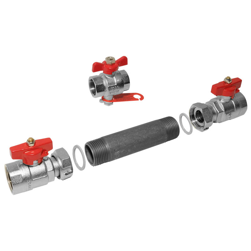 Allmess Einbausatz EBS 1--KH f�r UltraLite QN 2,5 inkl. Kugelhahn zur Direktmessung 2431000106