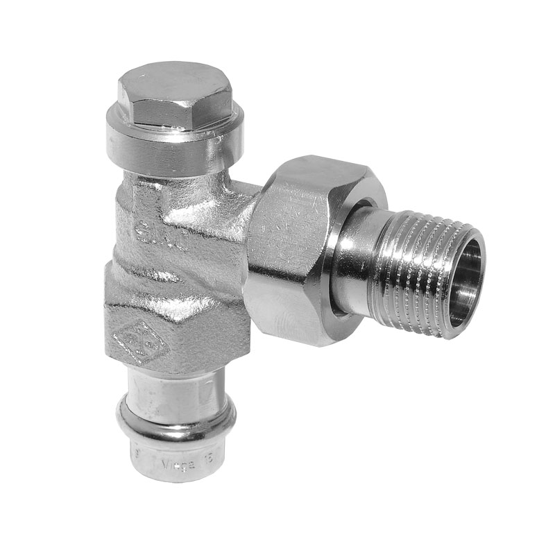 HEIMEIER Regulux Heizk�rper R�cklaufverschraubung Viega Press 15mm 1/2- Eck 0341-15.000