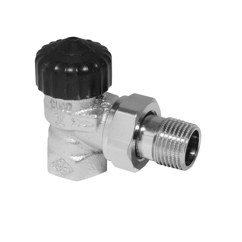 HEIMEIER Thermostatventil, Standard Eck, 1/2-, Kvs 1.35, RG-vernickelt 2201-02.000