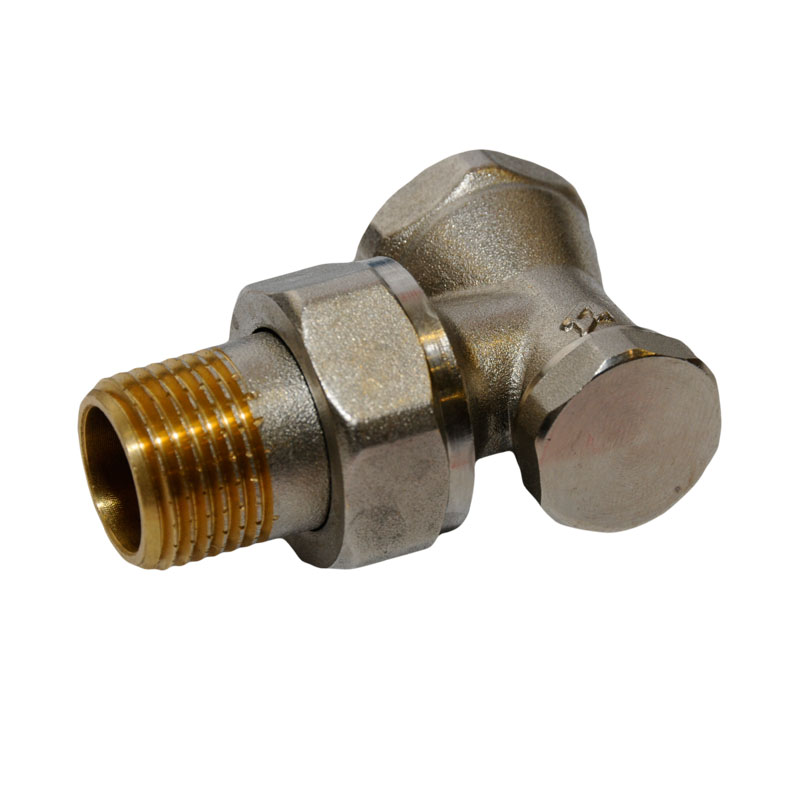 R�cklaufverschraubung R�cklaufventil vernickelt Eck ��Au�engewinde x 1/2- Innengewinde