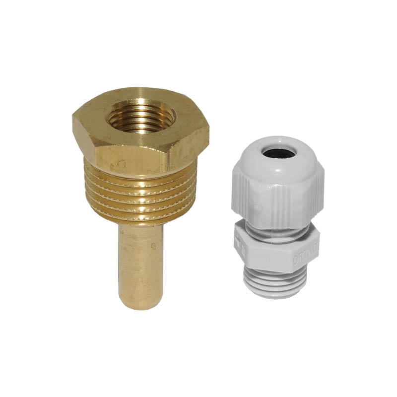 TechnischeAlternative Tauchh�lse 1/2- Messing 40mm lang mit Zugentlastung  01/TH40