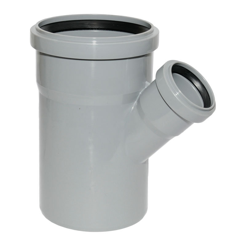 HT Abzweig mit Muffe und Gummidichtungen HT-Rohr DN 110/50 45� HTEA