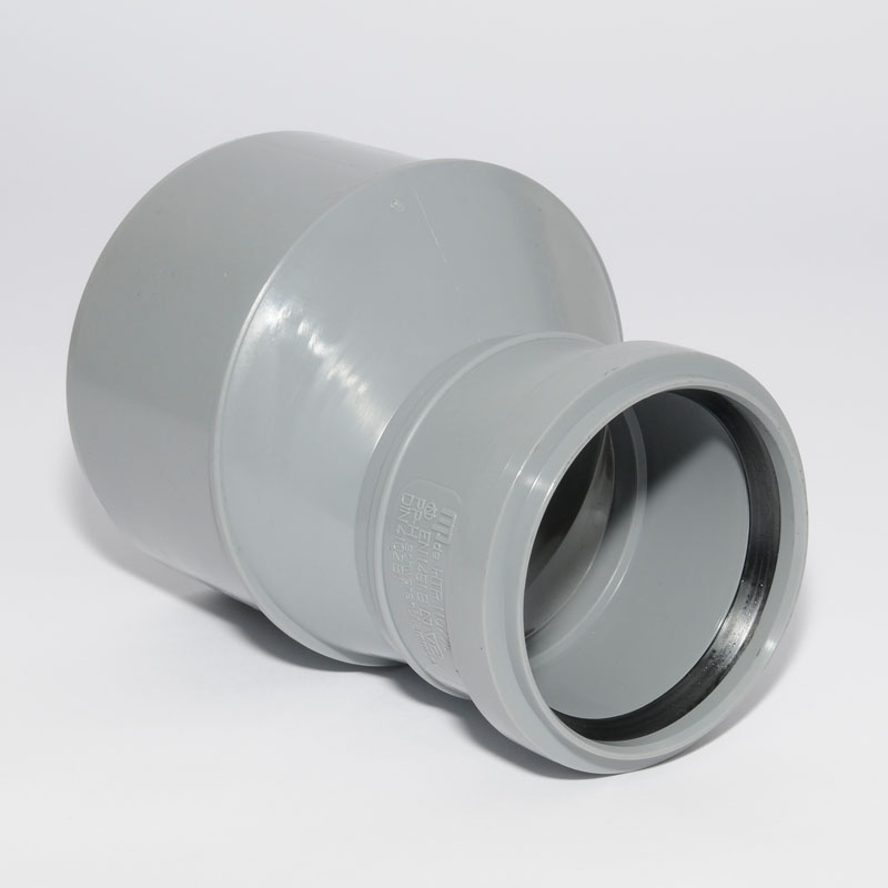 HT Reduzierung exzentrisch mit Muffe und Gummidichtung DN 110/75 HTR