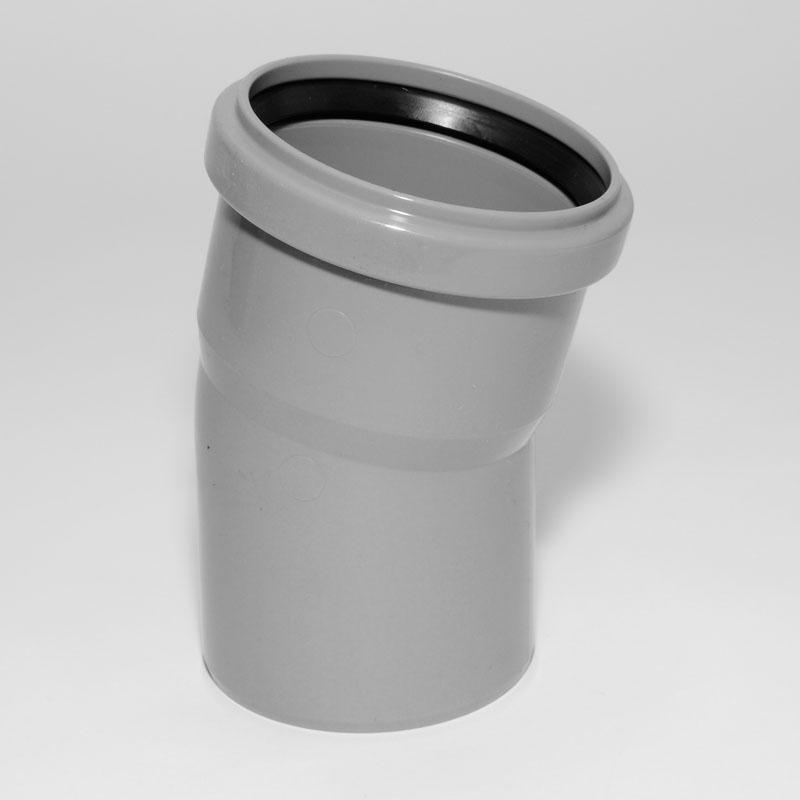 HT Bogen mit Muffe und Gummidichtung HT-Rohrbogen DN50 15� HTB