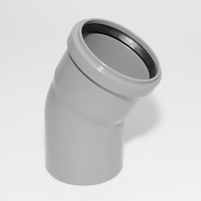 HT Bogen mit Muffe und Gummidichtung HT-Rohrbogen DN32 30° HTB