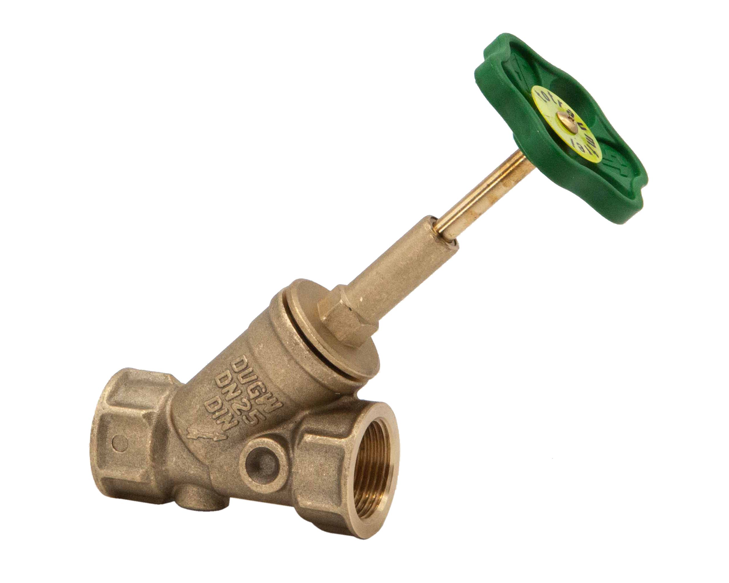 Schl�sser Schr�gsitzventil 1- DN25 Innengewinde ohne Entleerung Freistromventil, st. Spindel DVGW