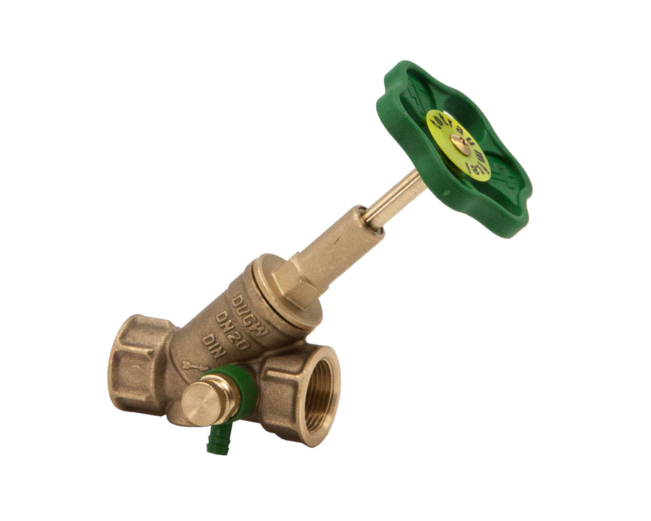 Schlösser Schrägsitzventil 3/4- DN20 Innengewinde mit Entleerung Freistromventil, st. Spindel DVGW
