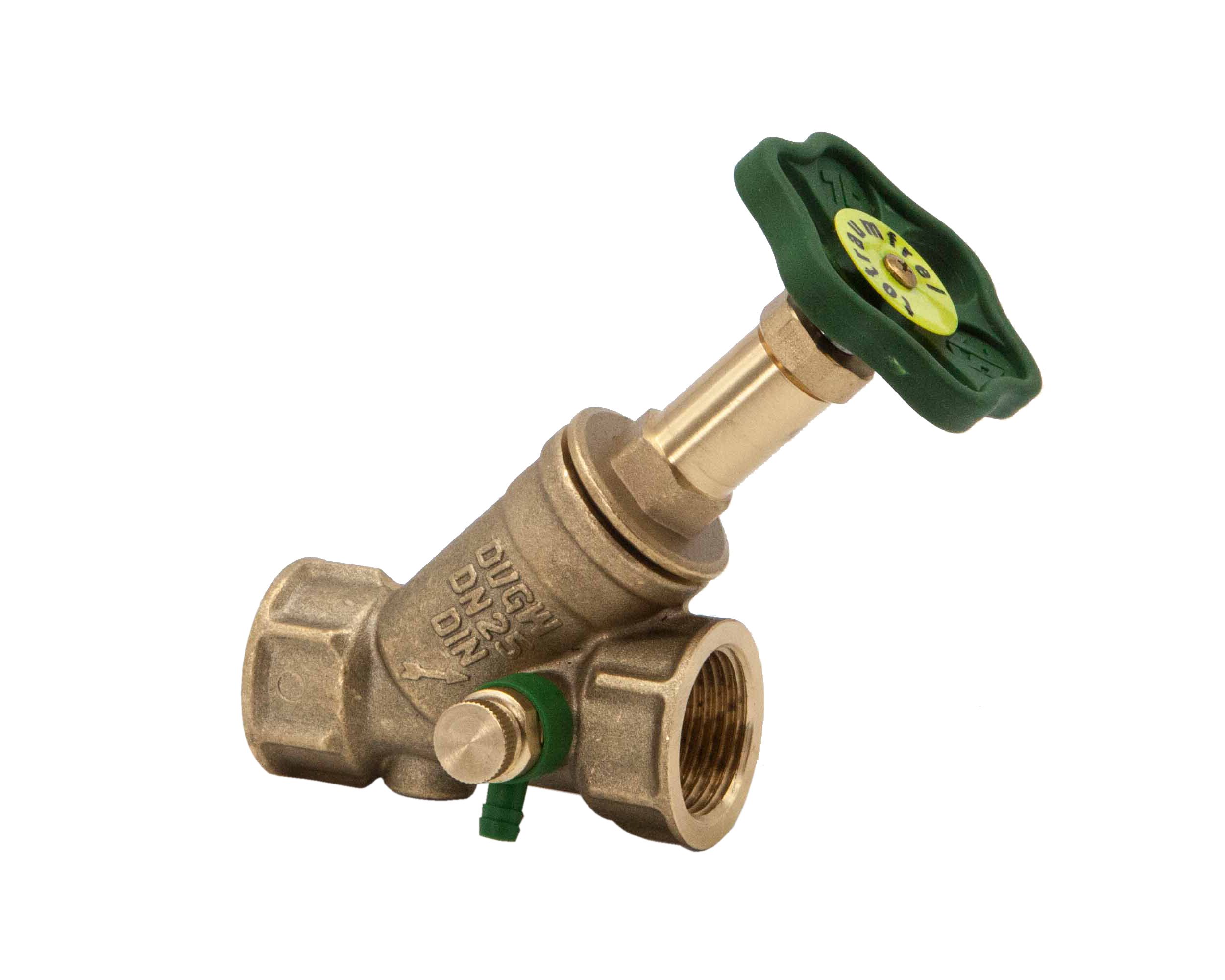 Schl�sser Schr�gsitzventil 1- DN25 Innengewinde mit Entl. Freistromventil nichtst. Spindel DVGW