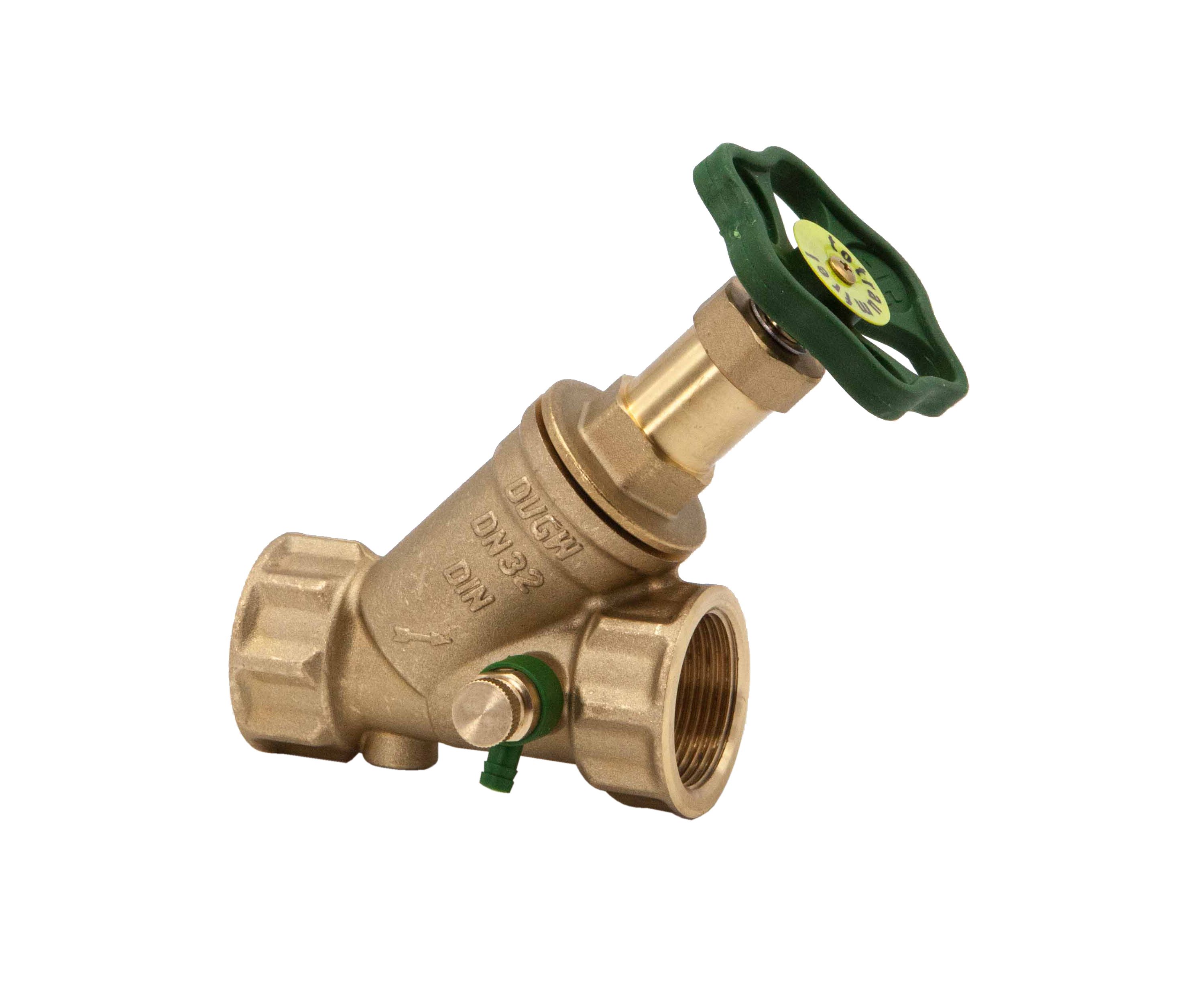 Schl�sser Schr�gsitzventil 1 1/4- DN32 Innengewinde mit Entl. Freistromventil nichtst. Spindel DVGW
