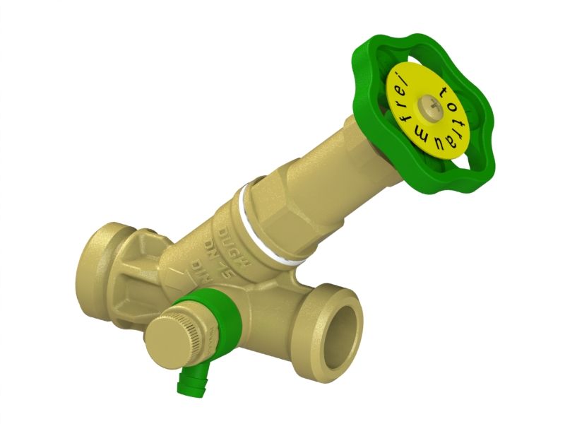 Schl�sser Freistromventil Multi DN15 3/4- AG mit Entleerung nichtst. Spindel DVGW