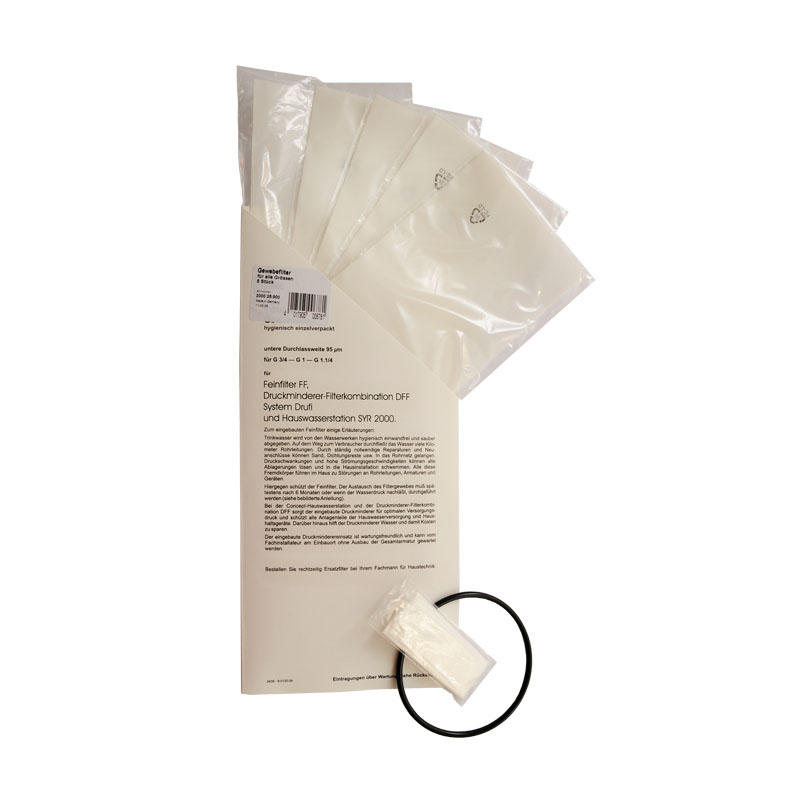 SYR 5x Gewebefilter 2000 95µm Filtergewebe für Feinfilter FF /FF+ und DFF / DFF+ 2000.25.900
