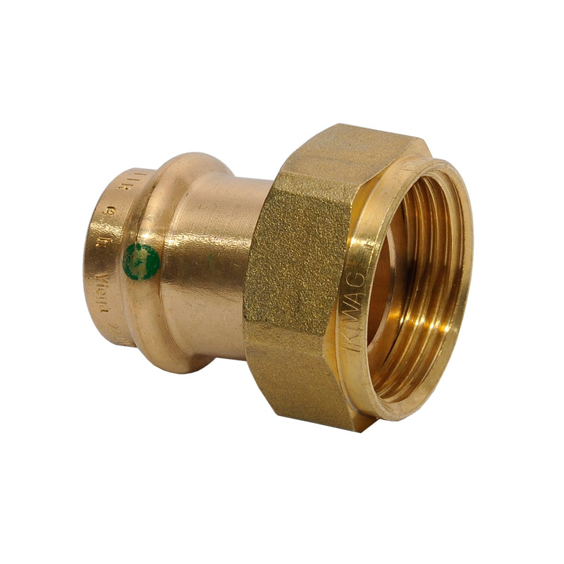 Viega Sanpress Verschraubung flachdichtend mit �berwurfmutter 1 1/2- Innengewinde auf 22mm  305260