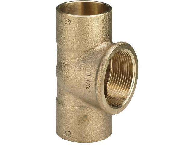 Viega T-Stück Lötfitting Löt mit Innengewindeabgang 94130G in 28mm x Rp1/2 x 28mm Rotguss 103453