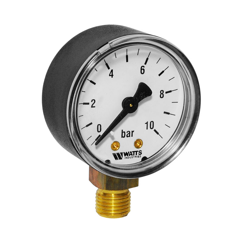 Watts RF Rohrfedermanometer Manometer 0-6 bar � 63mm Anschluss unten radial 1/4- AG 10050700